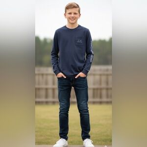 Vineyard vines Girls' or boys Whale Long-Sleeve Tee size large